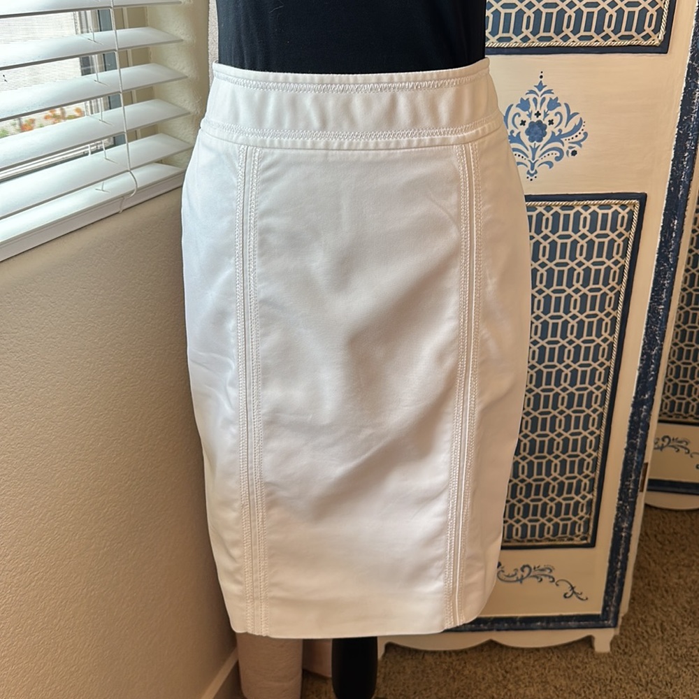 WHBM White Pencil Skirt